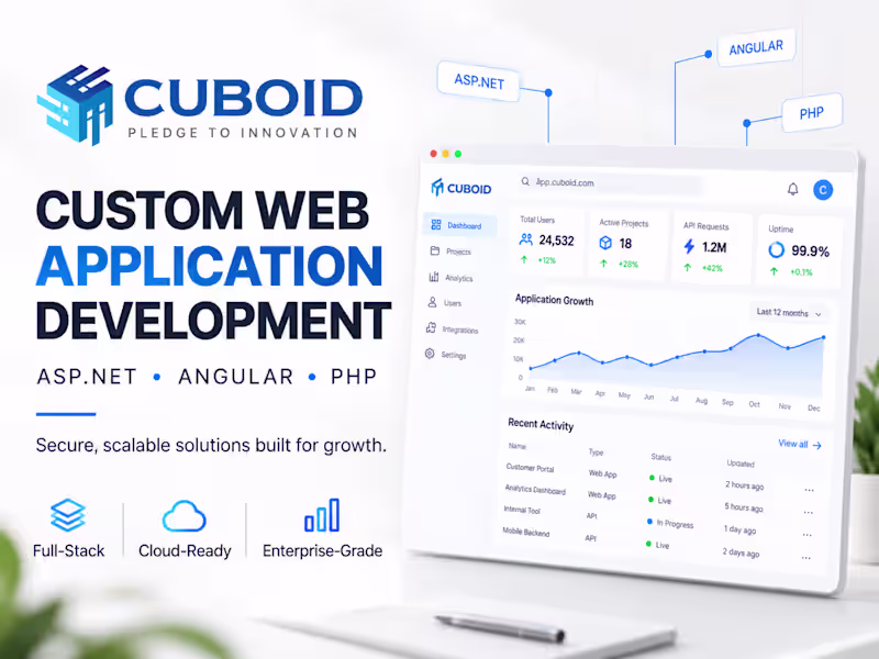 Cover image for Custom Web Application Development (ASP.NET , PHP & Angular)