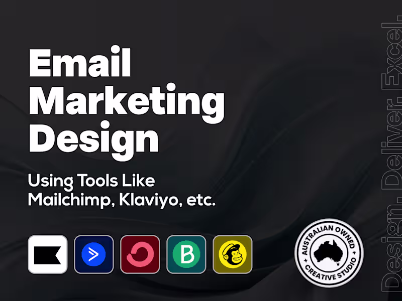 Cover image for Email Marketing Design Using Tools Like Mailchimp, Klaviyo, etc.