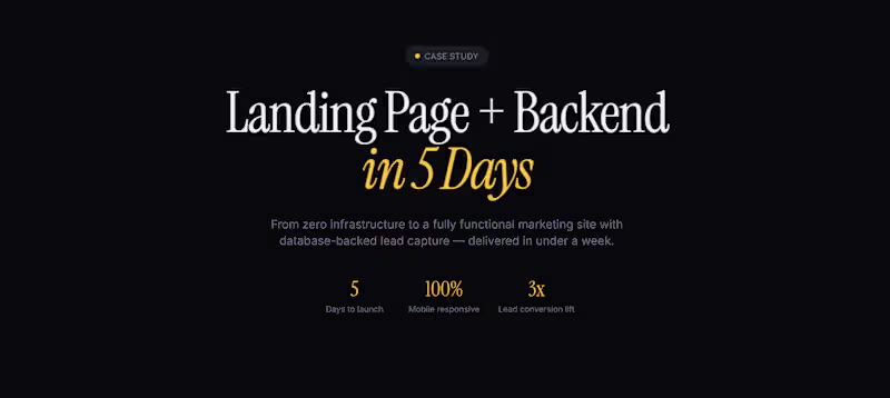 Cover image for Built a high-converting landing page