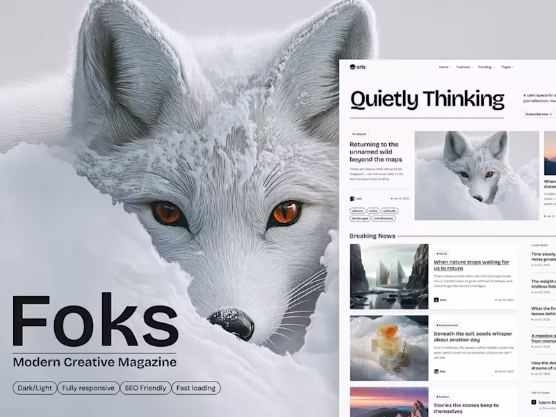 Cover image for Foks — Modern Magazine &