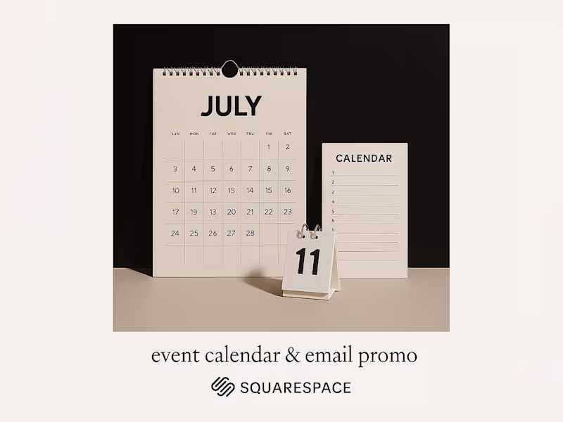 Cover image for Squarespace Event Calendar + Email Promotions