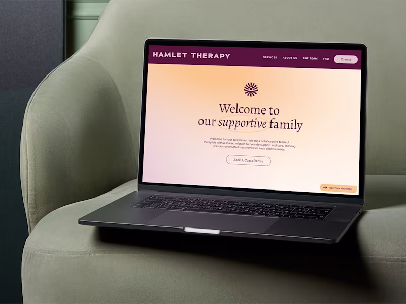 Cover image for Web + Brand Design for Hamlet Therapy