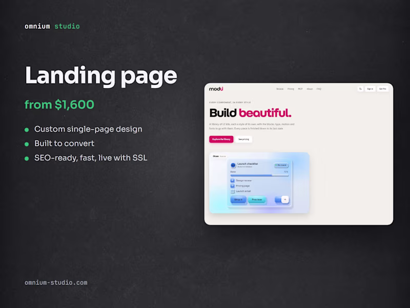 Cover image for Landing page