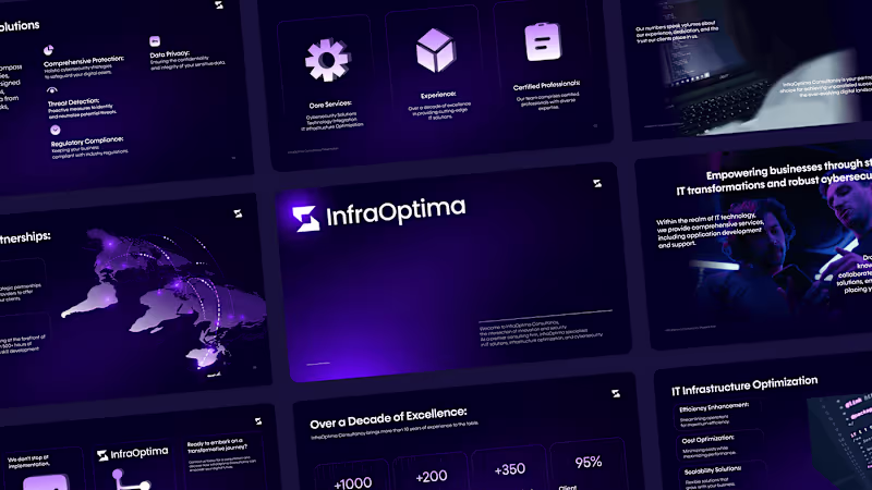 Cover image for InfraOptima Business Presentation Design