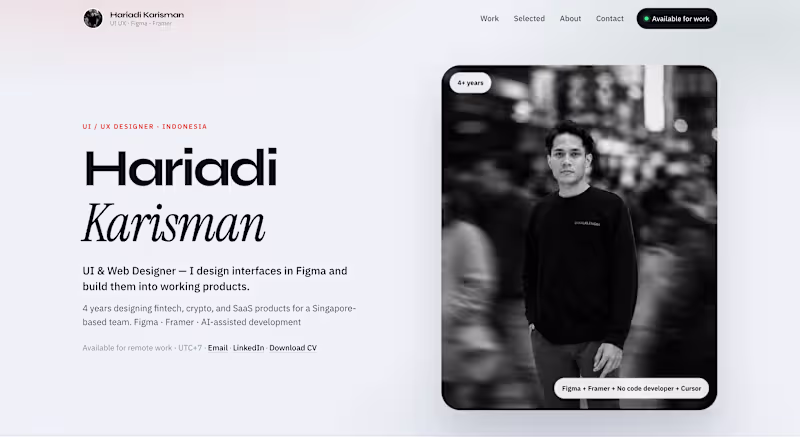 Cover image for hariadi portolio