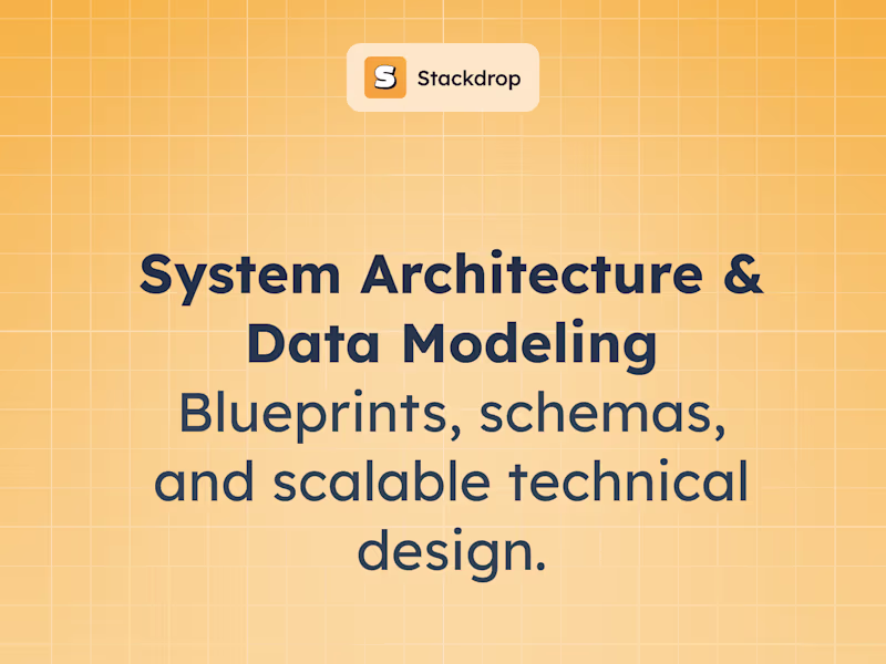 Cover image for System architecture & data modeling