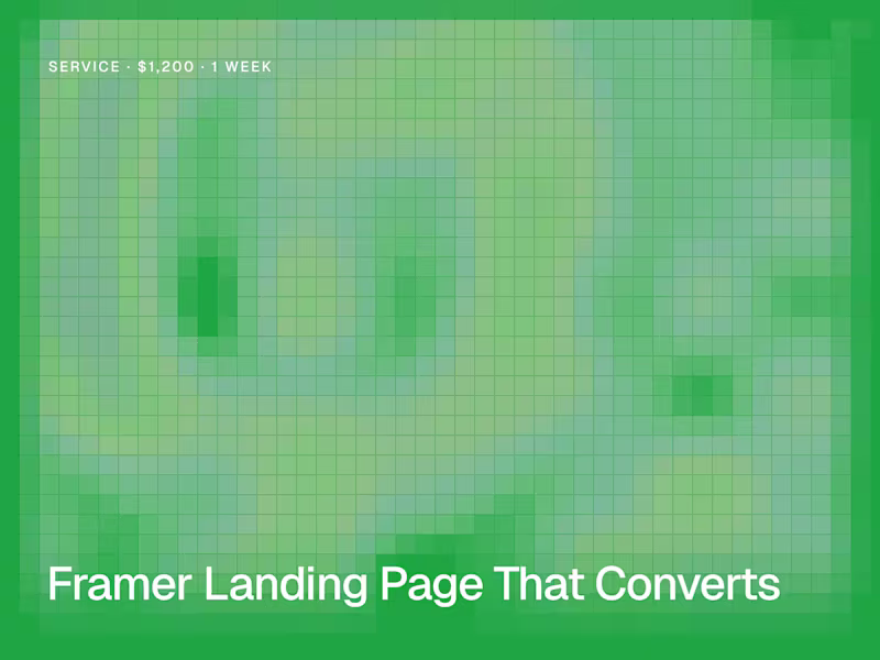 Cover image for Framer Landing Page That Converts