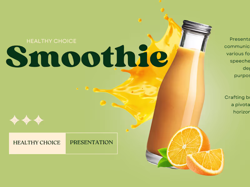 Cover image for Presentation Design for Smoothie brand