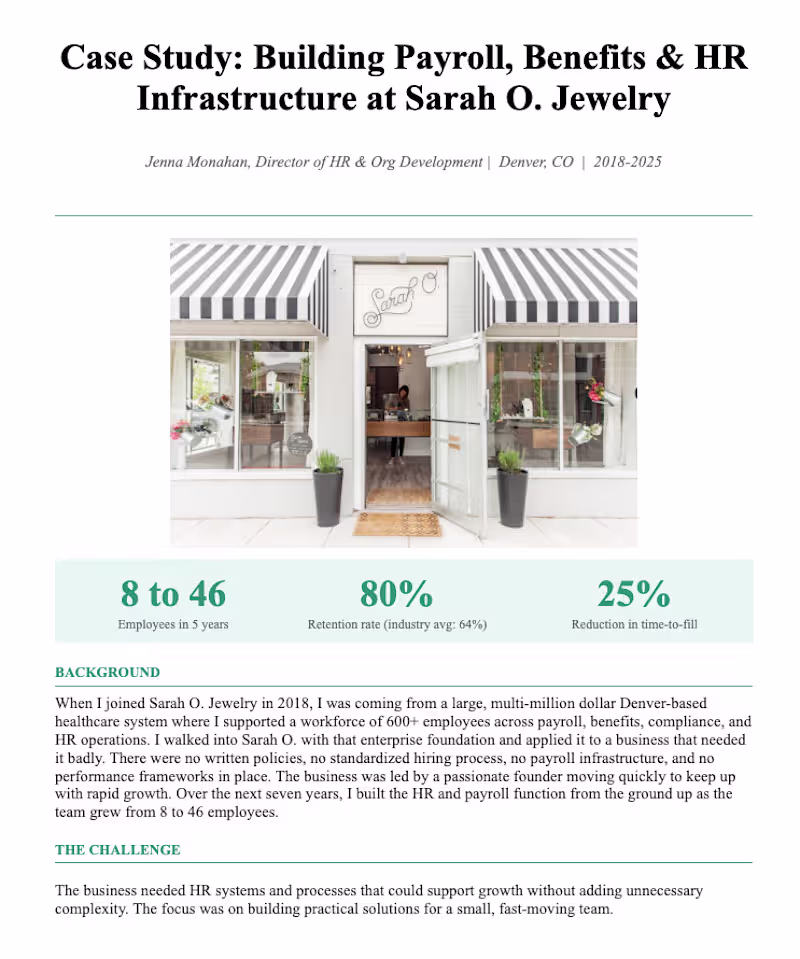 Cover image for Joined a fast-scaling jewelry brand