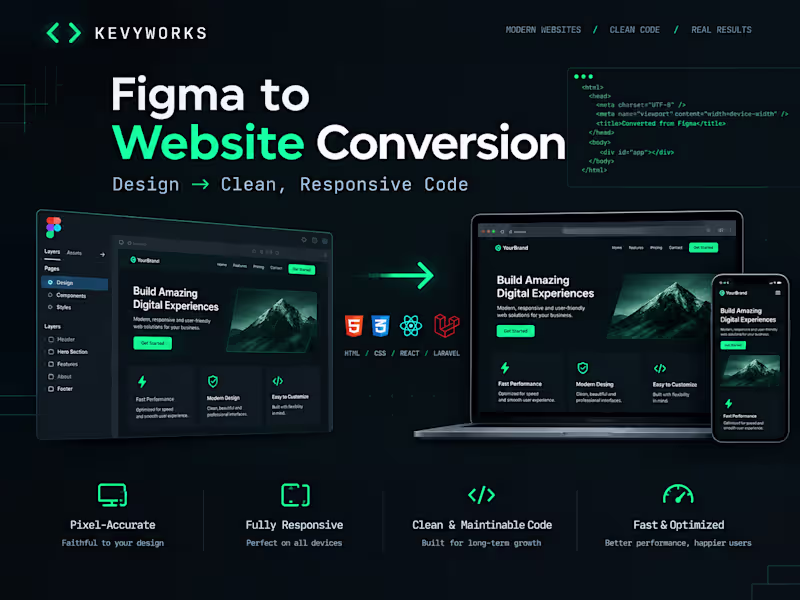Cover image for Figma to Website Conversion