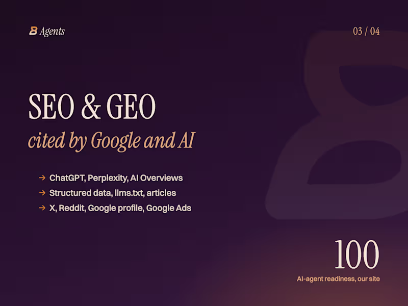 Cover image for SEO & GEO: get cited by Google and AI