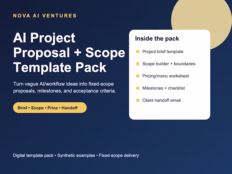 Cover image for AI Project Scope Sprint