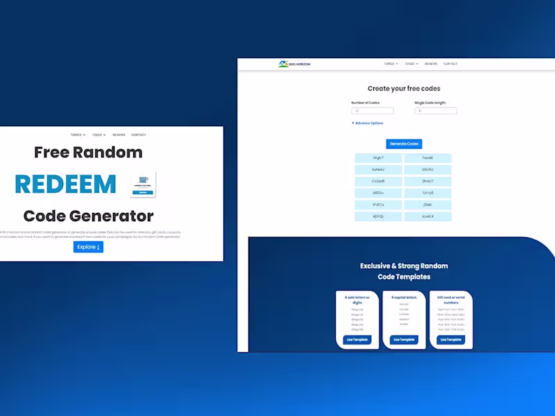Cover image for Code Generator App & Graphic
