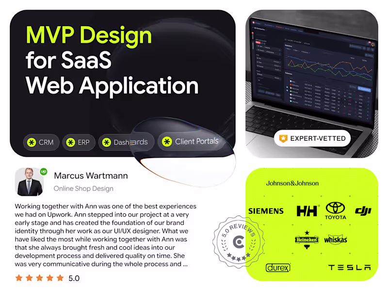 Cover image for MVP UX/UI Design for SaaS Web Applications