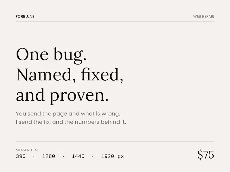 Cover image for Fix one website bug or responsive layout issue