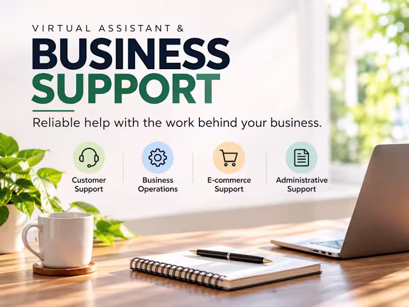 Cover image for Virtual Assistant & Business Operations Support