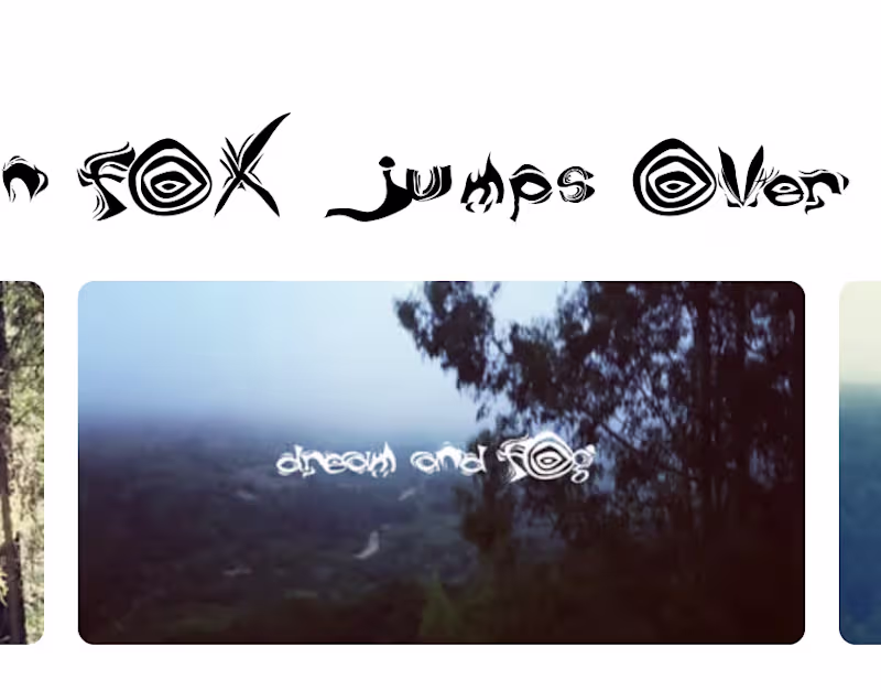 Cover image for Dream and Fog Typogaphy