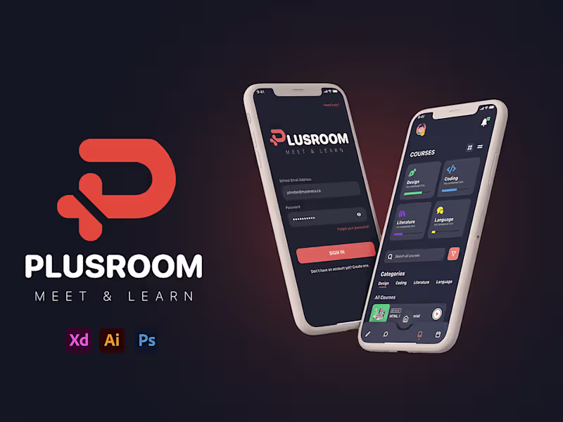 Cover image for PlusRoom | Meet & Learn Mobile Application