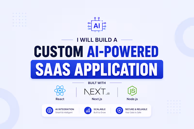 Cover image for I will build AI SaaS application with Next.js, Node.js & OpenAI