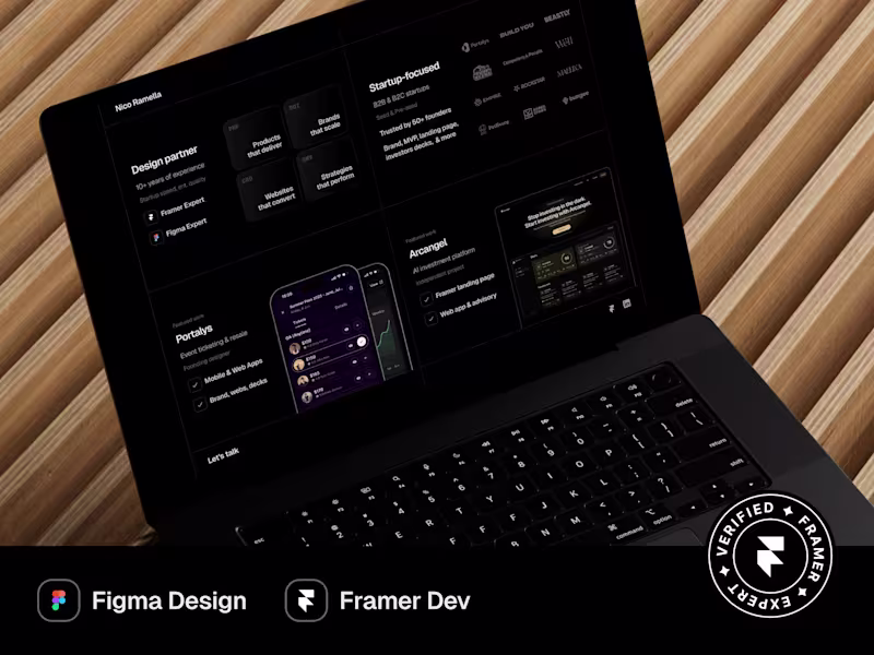 Cover image for Framer Website Redesign / Refresh + Build