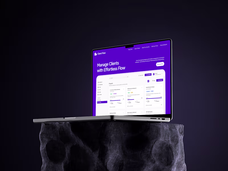 Cover image for Client Flow — High-Performance SaaS Landing Page in Framer