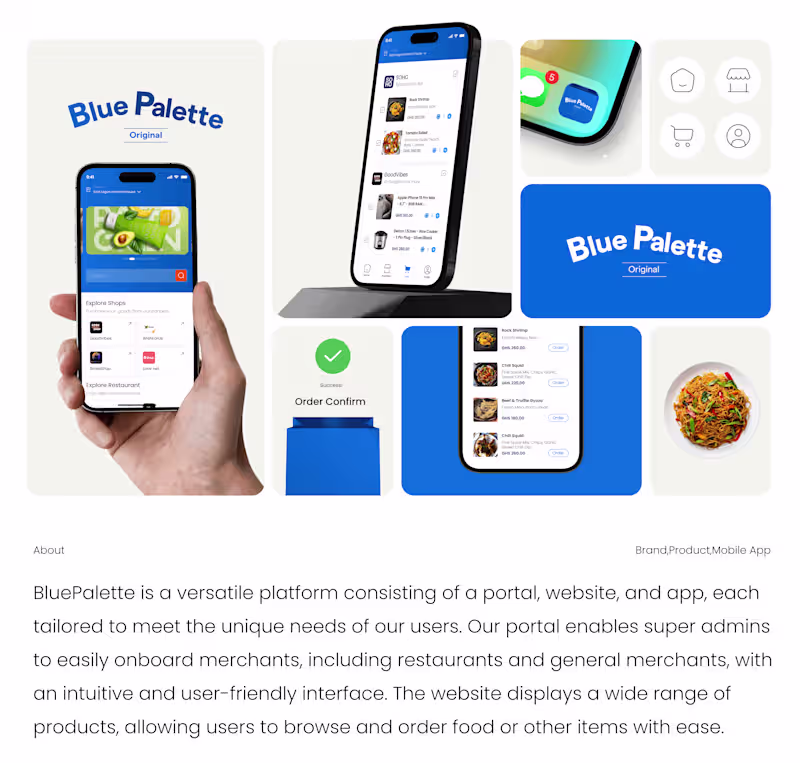 Cover image for Blue Palette Mobile App/ Portal/Website