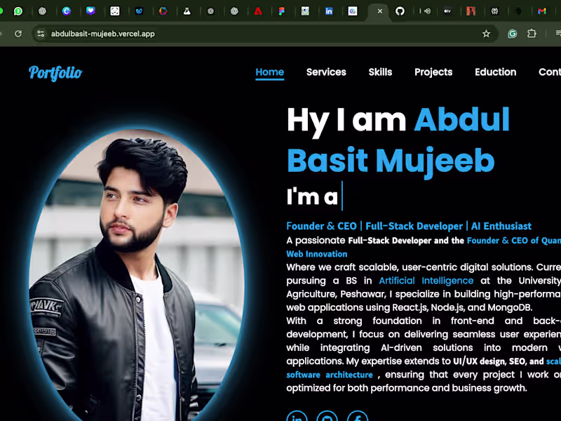 Cover image for Abdul basit Mujeeb Web Developer