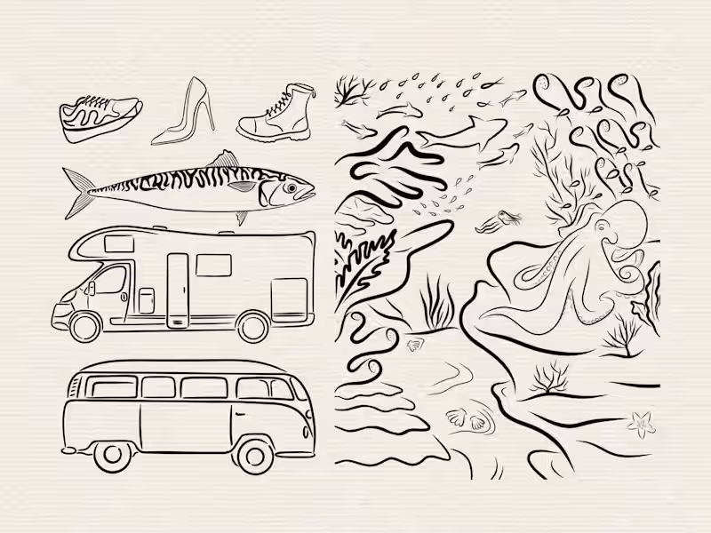 Cover image for LINE ART ILLUSTRATION