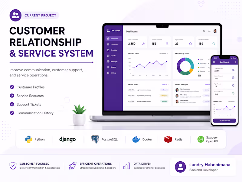 Cover image for Customer Relationship and service system