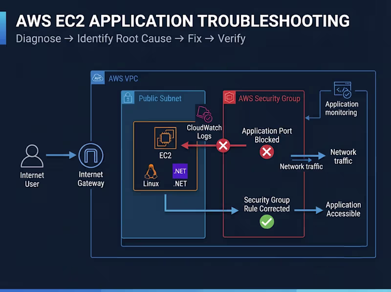 Cover image for Diagnosing & Resolving AWS EC2 Application Connectivity Failure