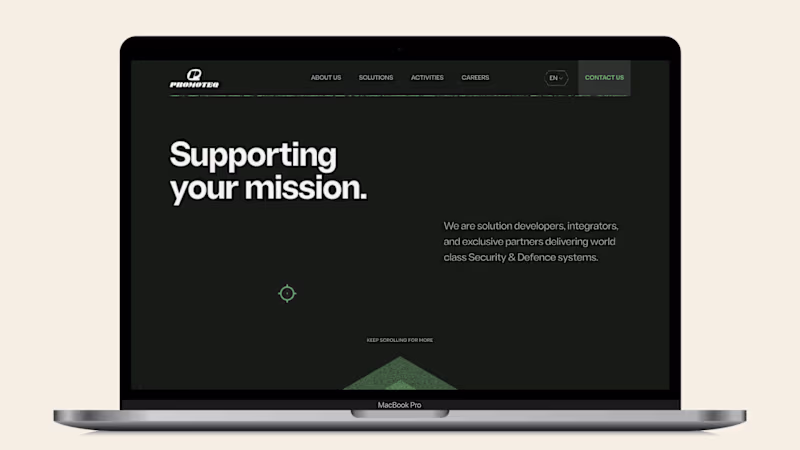 Cover image for Promoteq | Website Design | Dark theme