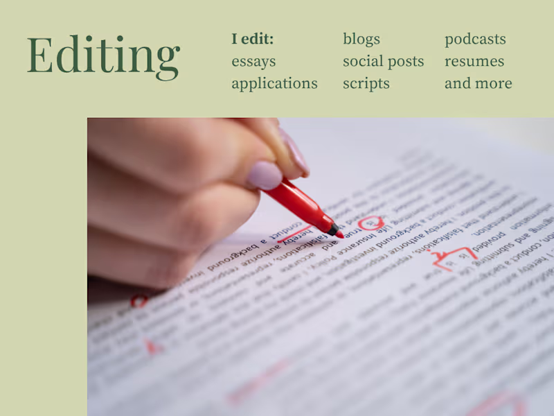 Cover image for I'm a capable editor of