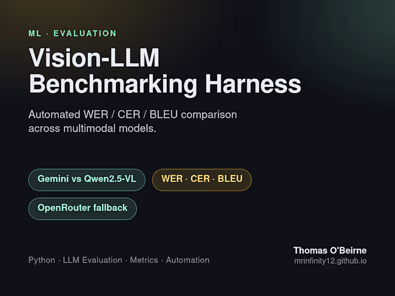 Cover image for Vision-LLM Benchmarking Harness