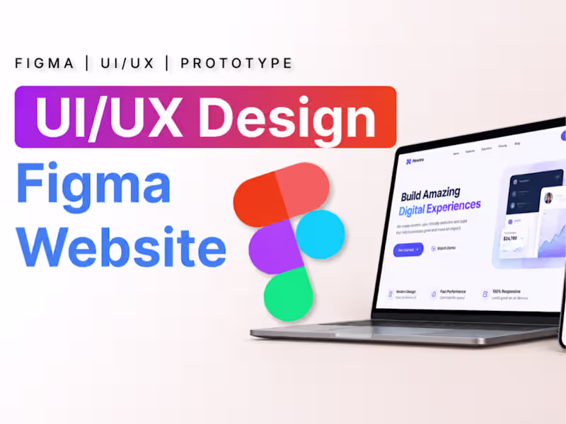 Cover image for Design UI UX websites, Figma prototypes and wireframes