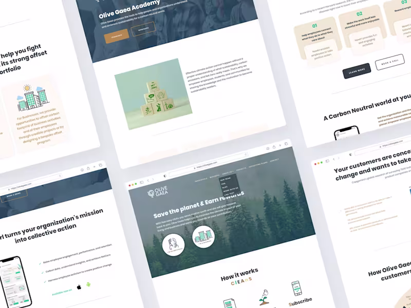 Cover image for Olive Gaea Website Design Case Study