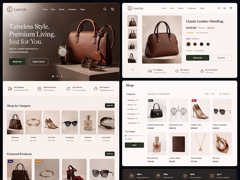 Cover image for LUXELIFE , An ecommerce store
