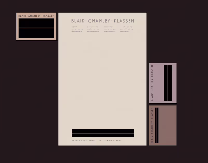 Cover image for Blair – Chahley – Klassen Legal Branding