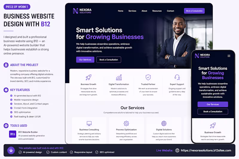 Cover image for Business Website Design with B12
I