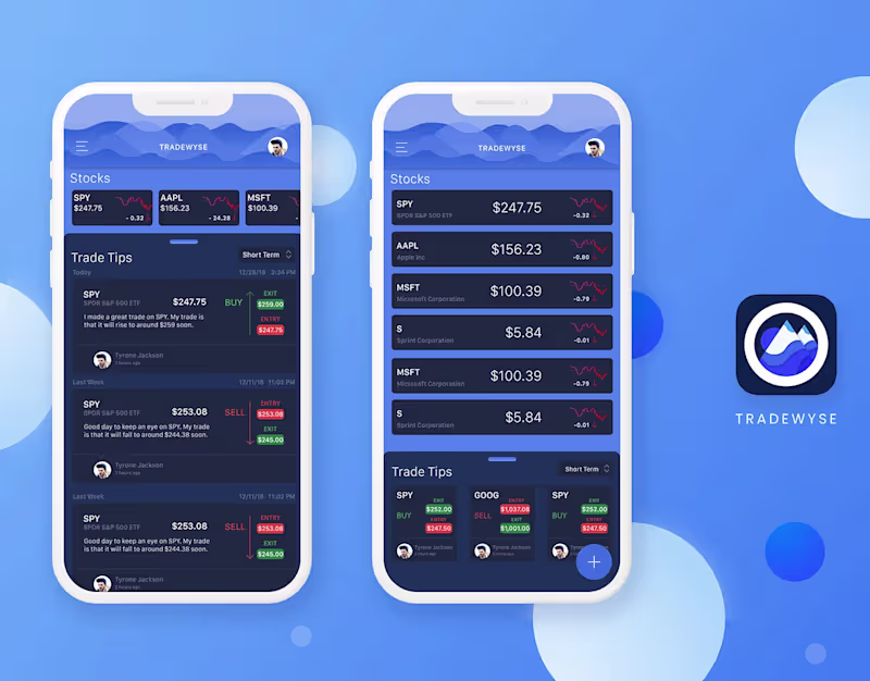 Cover image for Tradewyse App - UI Design