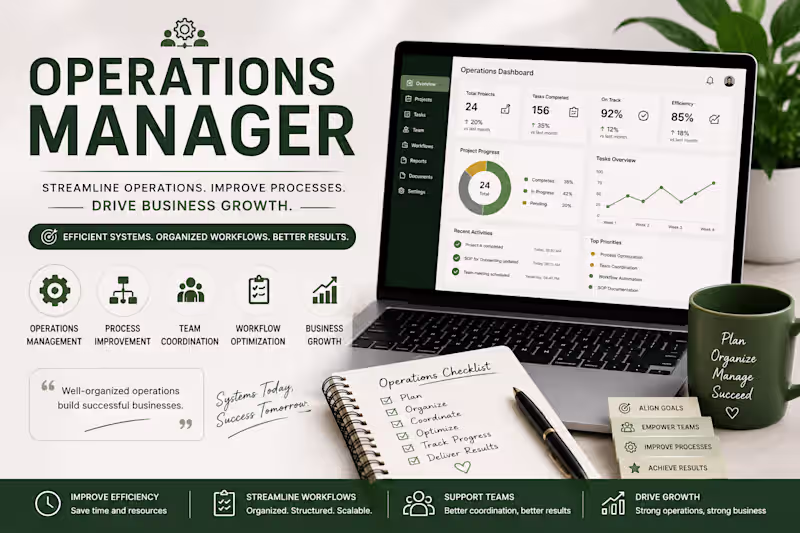 Cover image for Operations Manager | Business Operations & Process Management