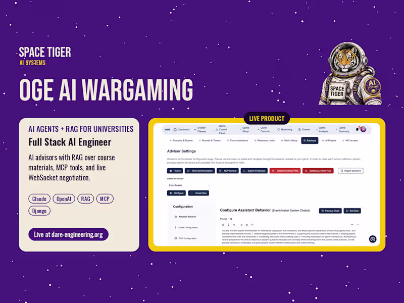 Cover image for OGE AI Wargaming: AI Advisors With RAG and MCP