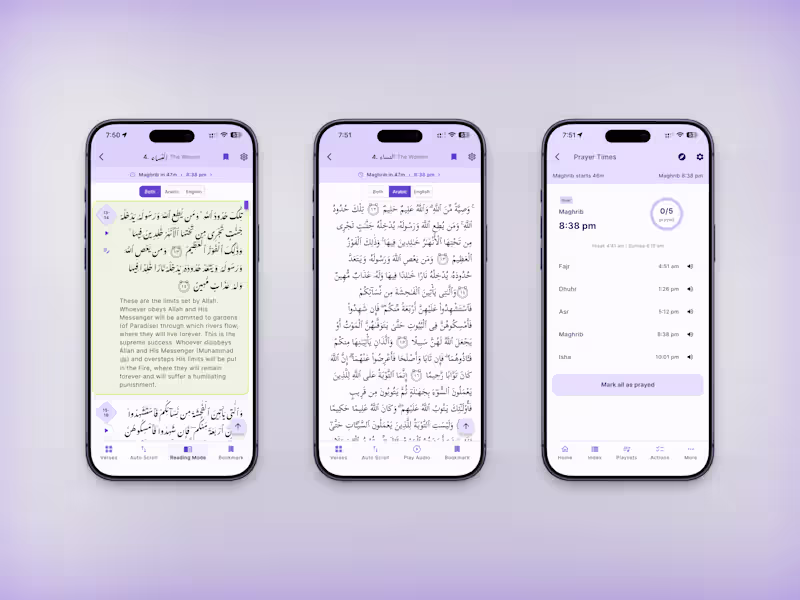 Cover image for iQuran:  Worldwide Quran Companion Islamic App