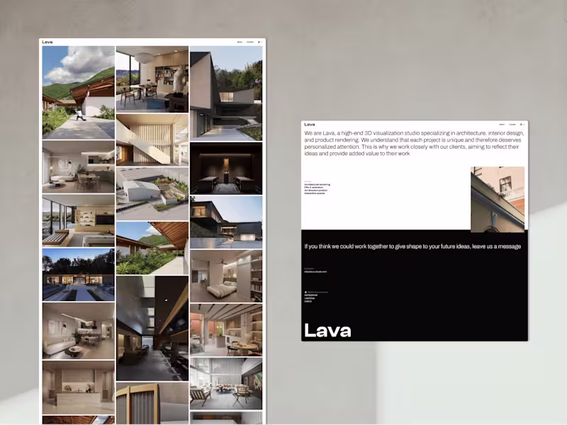 Cover image for Lava-Visuals. Architectural visualization