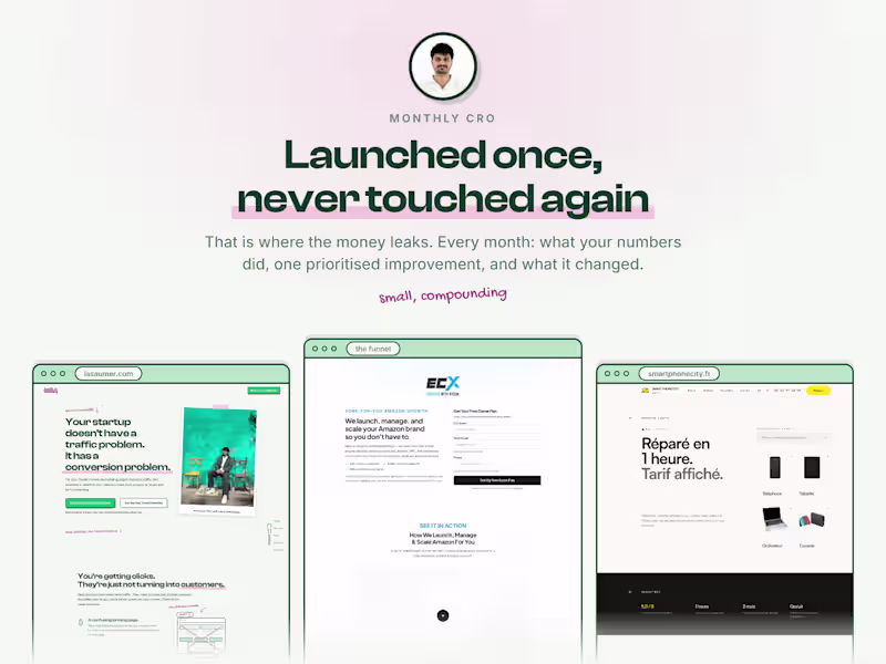 Cover image for Conversion Care — Monthly CRO Retainer