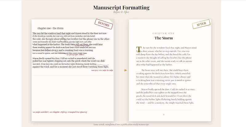 Cover image for Book Formatting
