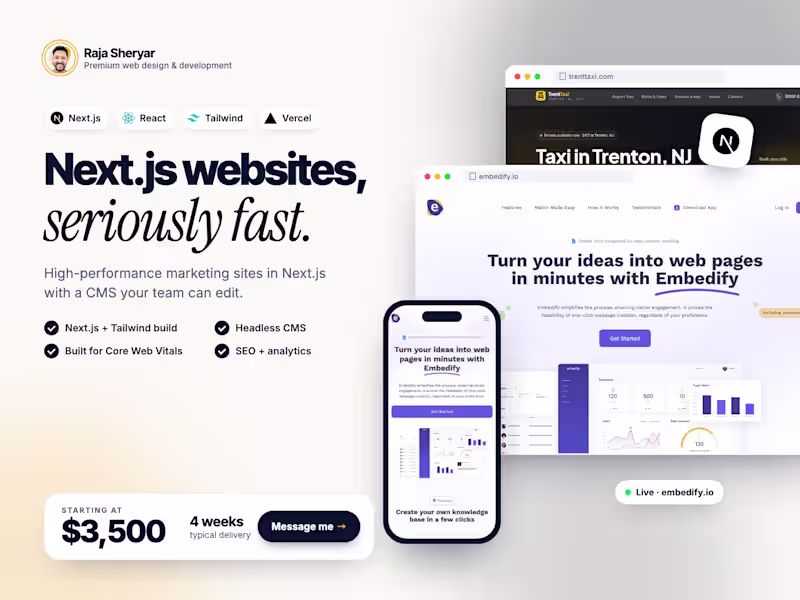 Cover image for Next.js Marketing Website with Headless CMS