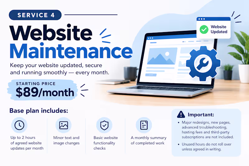 Cover image for Website Maintenance