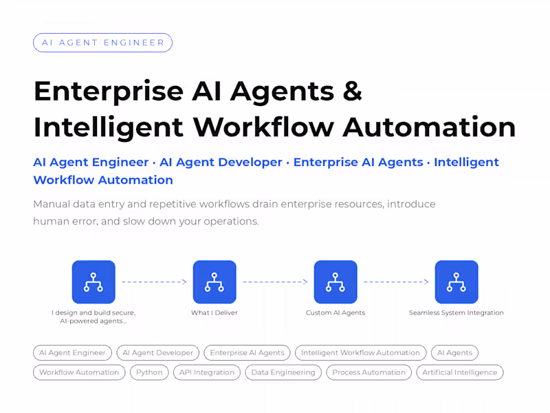 Cover image for Enterprise AI Agents & Intelligent Workflow Automation