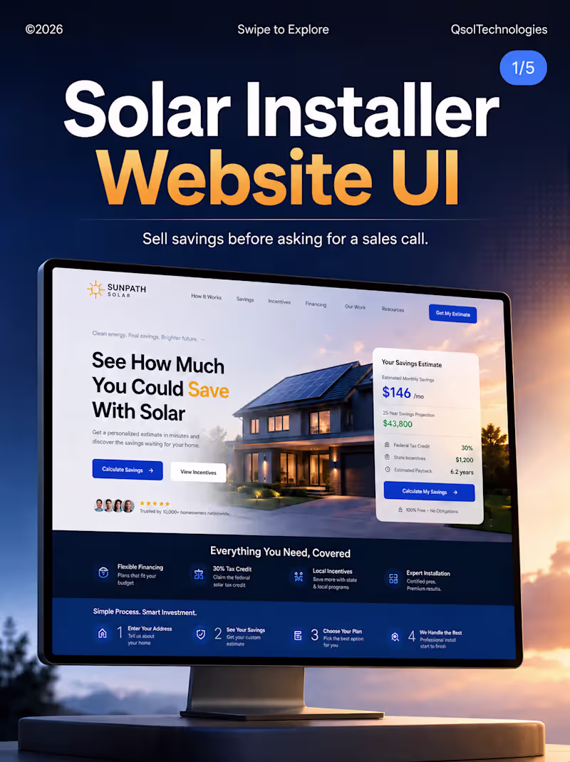 Cover image for Solar Installer Website Full Case Study