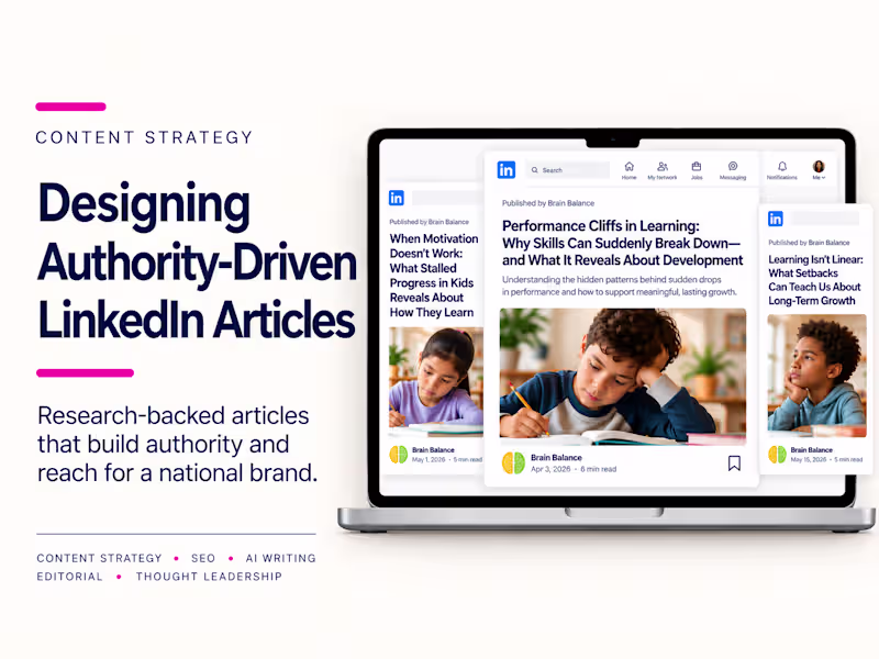 Cover image for Authority-Driven LinkedIn Articles